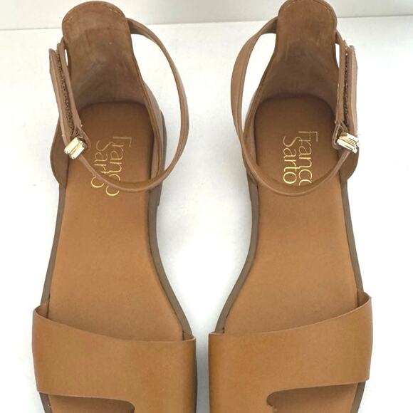 Franco Sarto Miras Women’s Size 7 Tan Leather Toe Loop Ankle Strap Sandal - Picture 6 of 12